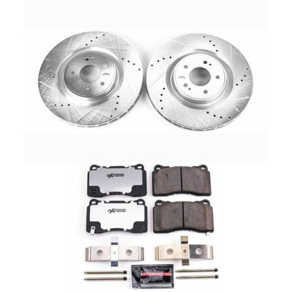 Power Stop 08-15 Mitsubishi Lancer Front Z26 Street Warrior Brake Kit PowerStop