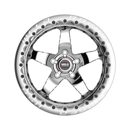 Weld S71 17x10.5 / 5x4.75 BP / 8.3in. BS Polished Wheel (Medium Pad) - Single-Beadlock