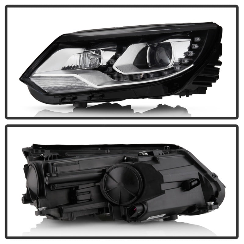 Spyder VW Tiguan 12-17 LED/DRL Projector Headlights Chrome PRO-JH-VWT12-LED-C SPYDER