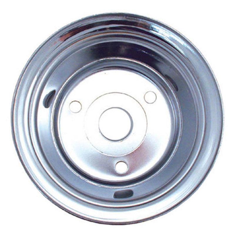 Spectre SB Chevy (w/Long Water Pump) Double Lower Groove Crankshaft Pulley - Chrome Spectre