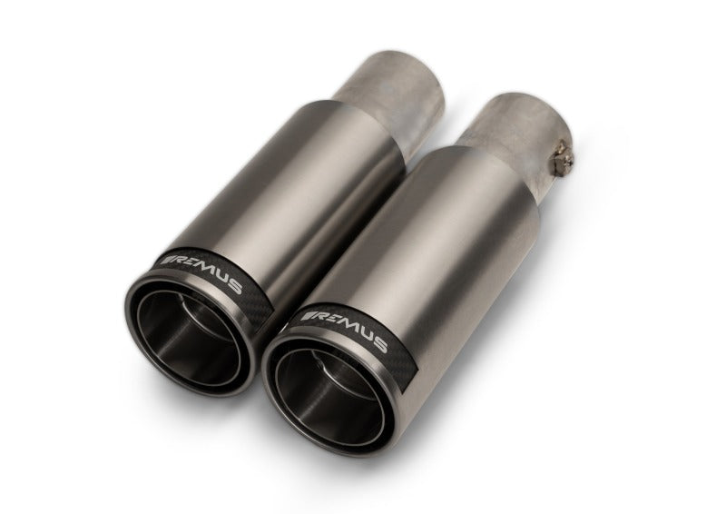 Remus 84mm Straight w/Carbon Insert Tail Pipe Set (Pair) Remus