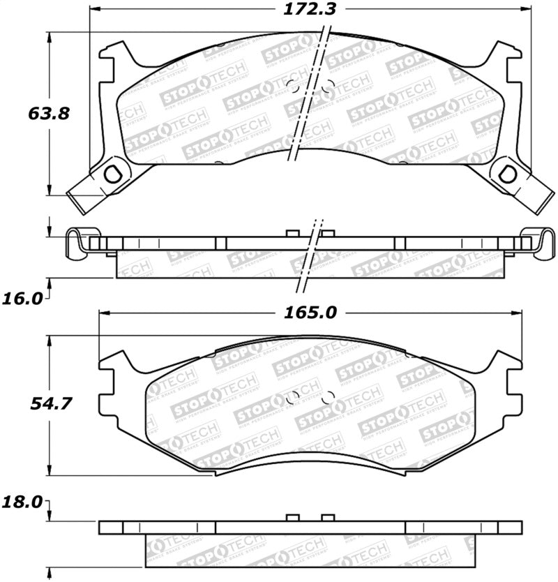 StopTech Premium Ceramic Front Brake Pads - 308.05240 Stoptech