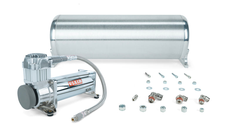 Air Lift 27762 18in FLO Tank w/ Viair 444c Compressor (Incl. Fittings & Tank Mounting Hardware)