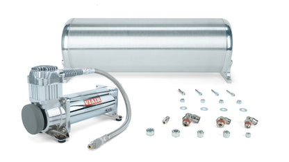 Air Lift 27762 18in FLO Tank w/ Viair 444c Compressor (Incl. Fittings & Tank Mounting Hardware)