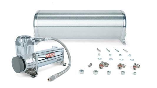 Air Lift 27762 18in FLO Tank w/ Viair 444c Compressor (Incl. Fittings & Tank Mounting Hardware)