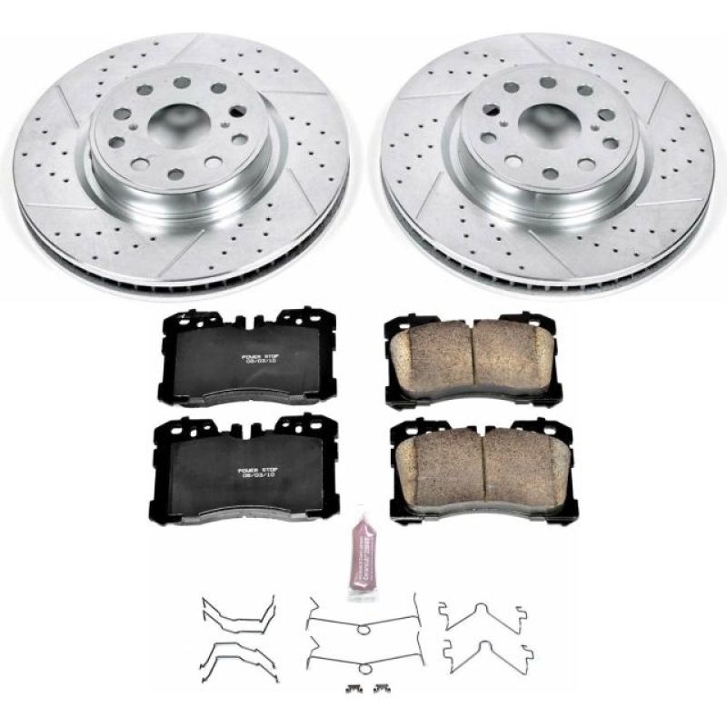 Power Stop 10-17 Lexus LS460 Front Z23 Evolution Sport Brake Kit PowerStop