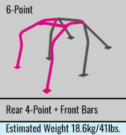 Cusco Chro-moly D1 Roll Cage Around Dash 90-97 Mazda Miata 99-05 Miata MX-5 w/ Hardtop