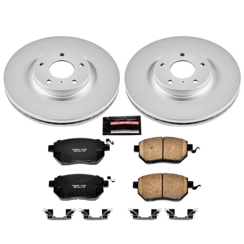 Power Stop 07-08 Nissan Maxima Front Z17 Evolution Geomet Coated Brake Kit PowerStop