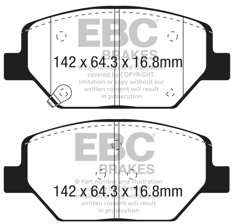 EBC YellowStuff Front Brake Pads - DP43065R