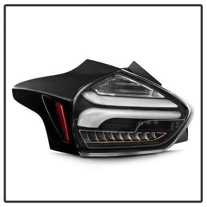 Spyder 15-17 Ford Focus Hatchback LED Tail Lights w/Indicator/Reverse - Black (ALT-YD-FF155D-LED-BK) SPYDER