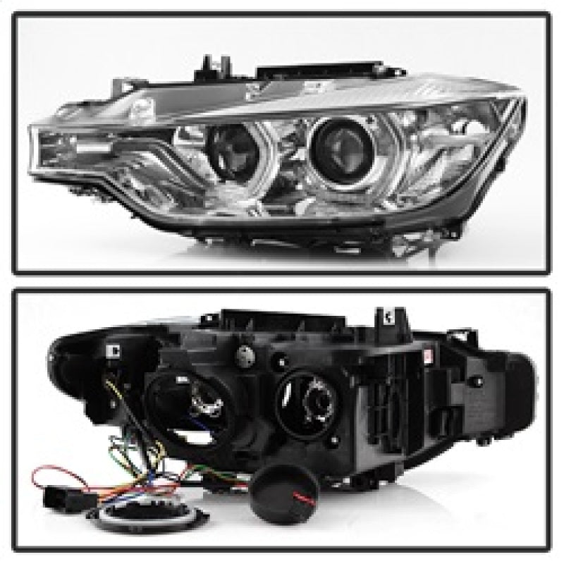 Spyder 12-14 BMW F30 3 Series 4DR Projector Headlights - LED DRL - Chrome (PRO-YD-BMWF3012-DRL-C) SPYDER