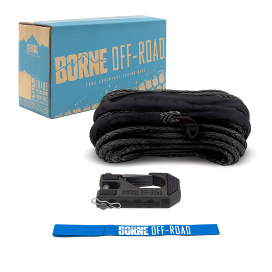 Replacement Synthetic Winch Rope, Hook, and Tether Strap