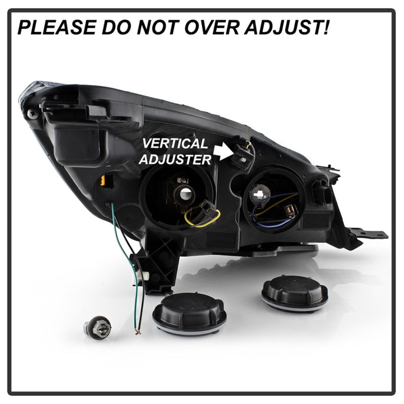 xTune 13-16 Ford Escape LED Light Bar Halogen Projector Headlights - Black (PRO-JH-FESCA13-LB-BK) SPYDER