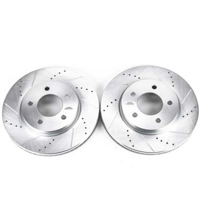 Power Stop 04-08 Chrysler Pacifica Front Evolution Drilled & Slotted Rotors - Pair PowerStop