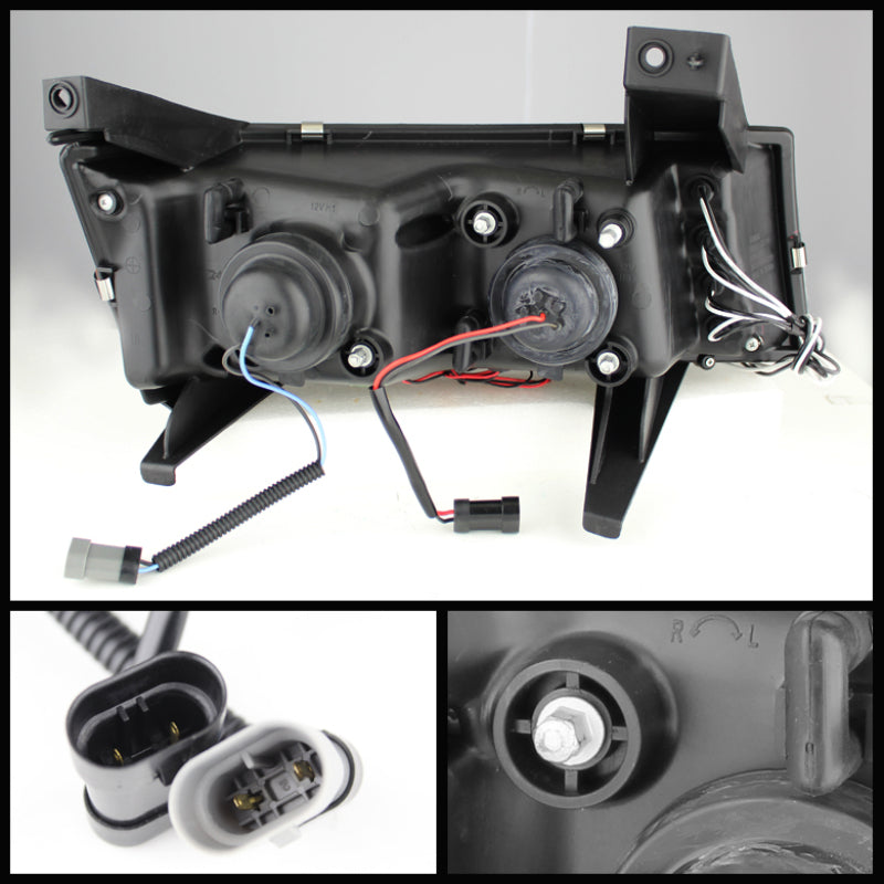 Spyder Chevy Colorado 04-12 Projector Headlights Halogen- LED Halo Chrm PRO-YD-CCO04-HL-C SPYDER