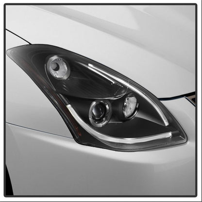 Spyder Nissan Altima 4Dr 10-12 Projector Headlights Light DRL LED Halo Blk PRO-YD-NA104D-LTDRL-BK SPYDER