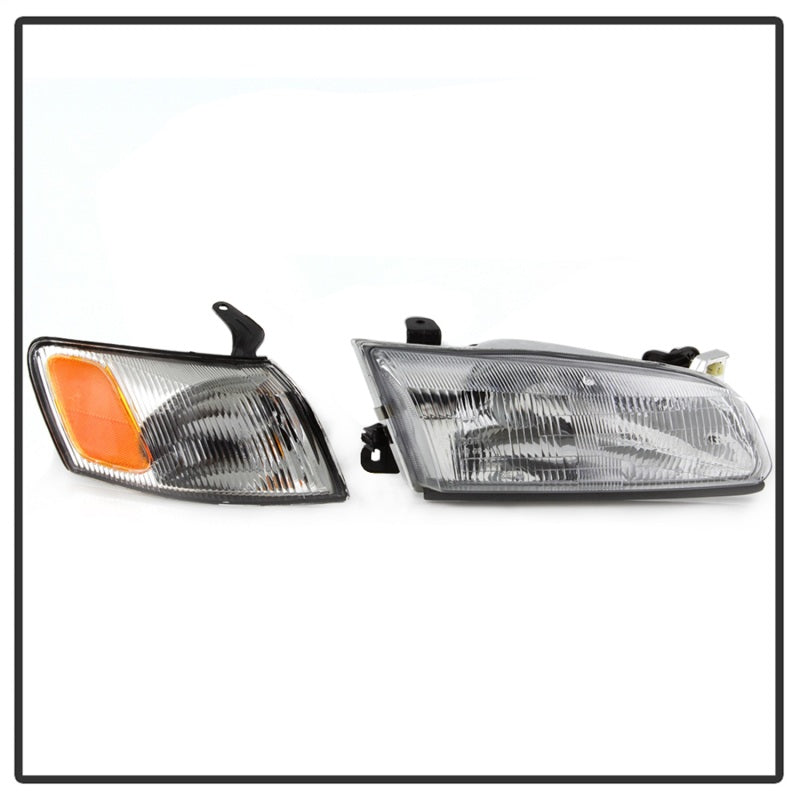 xTune 97-99 Toyota Camry 4pc OEM Style Headlights w/Corner Lights - Chrome (HD-JH-TCAM97-SET-C) SPYDER