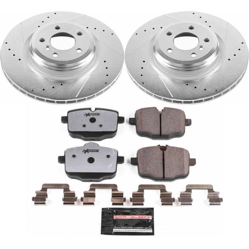 Power Stop 10-15 BMW 550i GT Rear Z26 Street Warrior Brake Kit