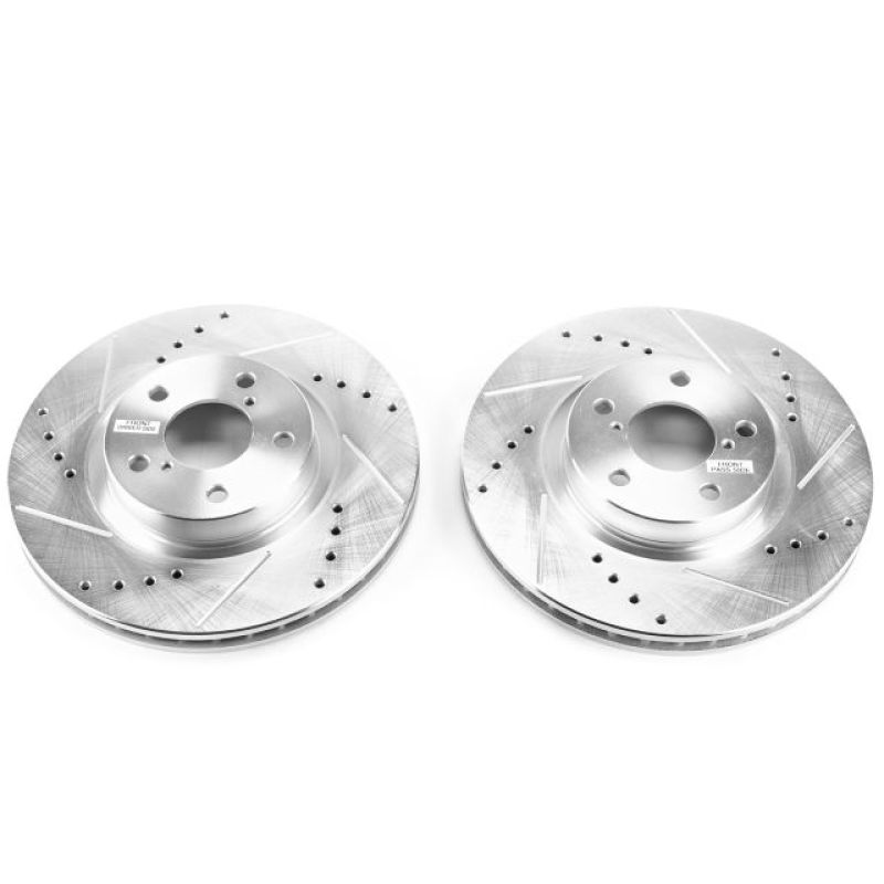 Power Stop 17-19 Subaru Impreza Front Evolution Drilled & Slotted Rotors - Pair PowerStop