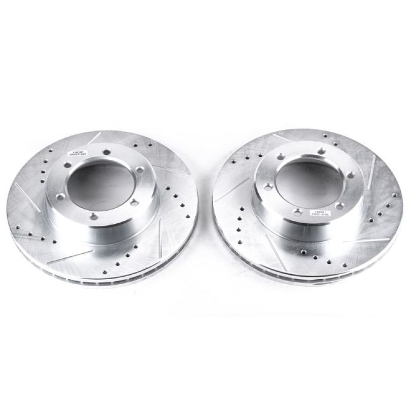 Power Stop 91-96 Toyota 4Runner Front Evolution Drilled & Slotted Rotors - Pair PowerStop