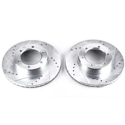 Power Stop 91-96 Toyota 4Runner Front Evolution Drilled & Slotted Rotors - Pair PowerStop