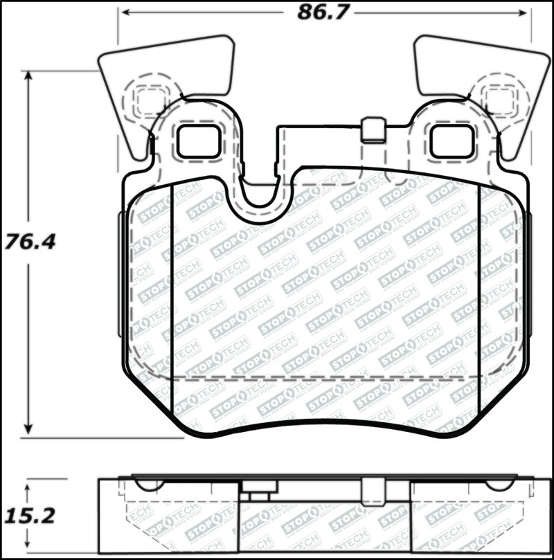 StopTech Street Disc Rear Brake Pads - 305.13720