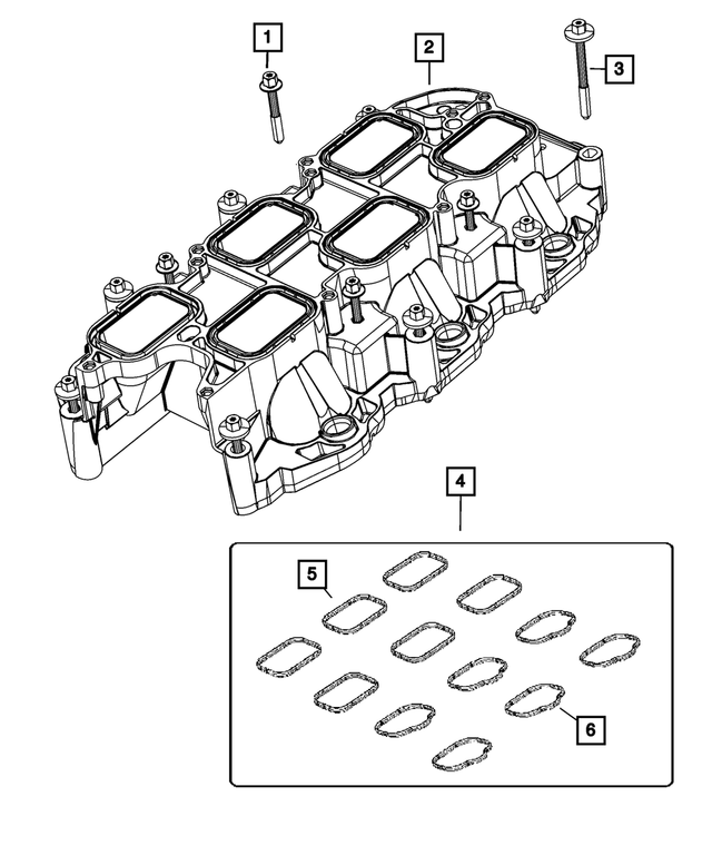 Genuine OEM Mopar Intake Plenum Gasket (5184562AC) X1