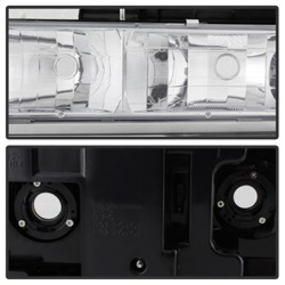 Xtune Chevy Suburban 94-98 Headlights w/ Corner & Parking Lights 8pcs Chrome HD-JH-CCK88-AM-C-SET SPYDER