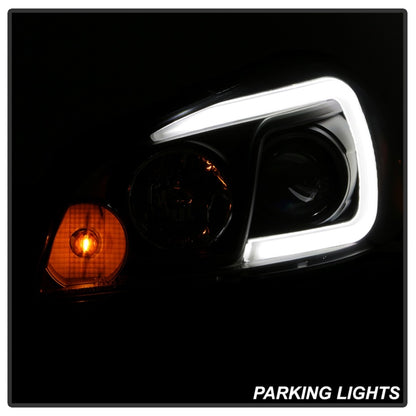 Spyder 06-13 Chevy Impala / 06-07 Chevy Monte Carlo Projector Headlights - Light Bar - Black SPYDER