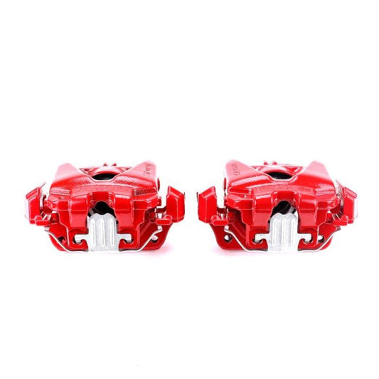Power Stop 08-13 BMW 328i Front Red Calipers w/Brackets - Pair PowerStop