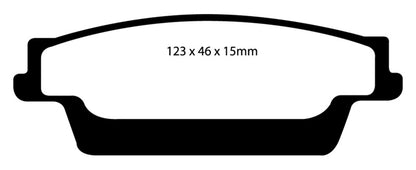 EBC YellowStuff Rear Brake Pads - DP41693R EBC