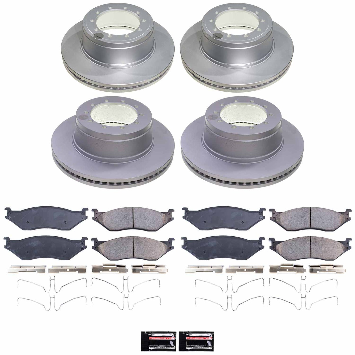 Power Stop 20-23 Ford F-59 Commercial Stripped Chassis Front and Rear Z17 Coated Brake Kit