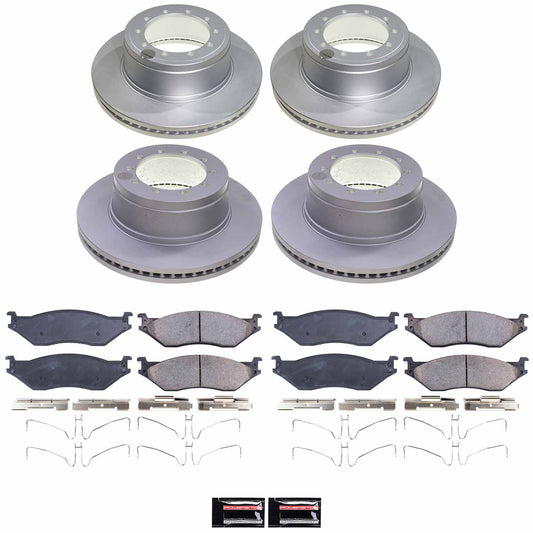Power Stop 20-23 Ford F-59 Commercial Stripped Chassis Front and Rear Z17 Coated Brake Kit