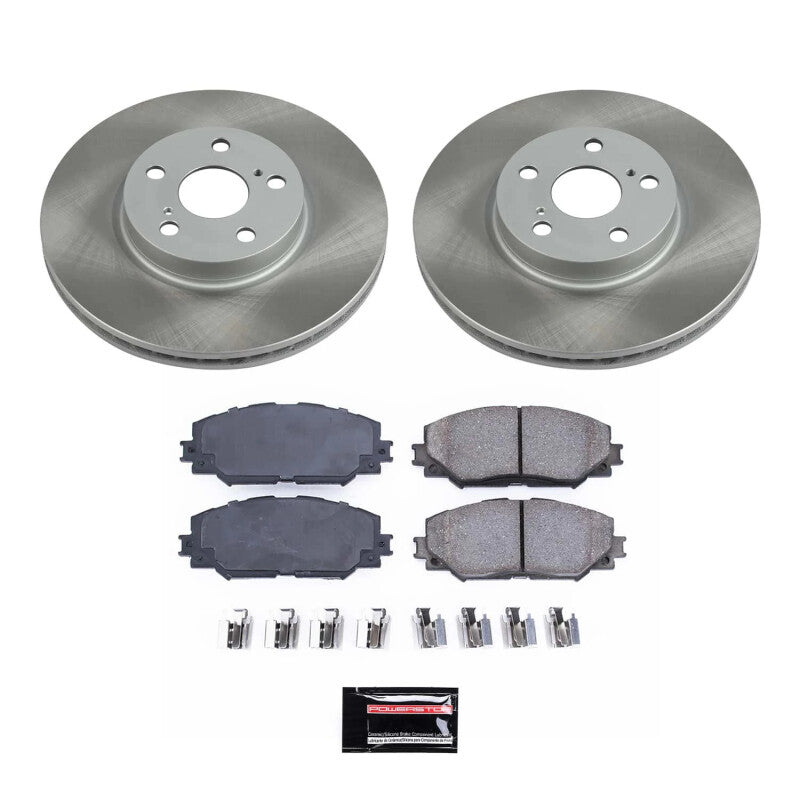 Power Stop 09-13 Toyota Matrix Front Semi-Coated Rotor Kit PowerStop