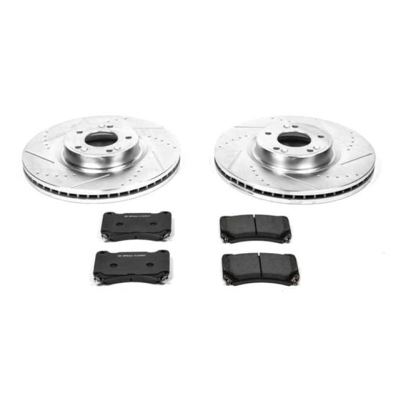 Power Stop 09-14 Hyundai Genesis Front Z23 Evolution Sport Brake Kit PowerStop