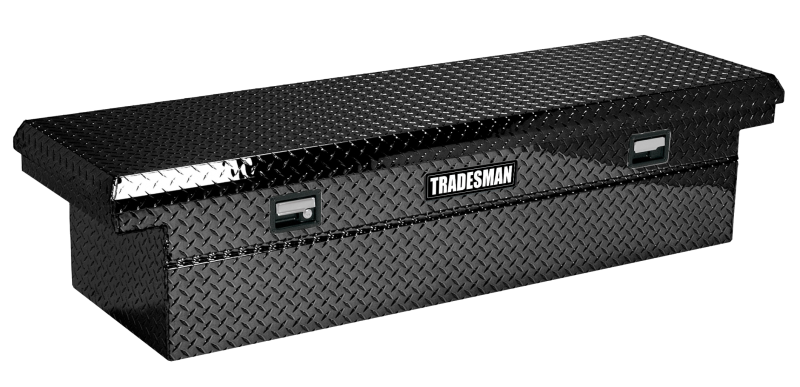 Tradesman Aluminum Single Lid Cross Bed Low-Profile Truck Tool Box (60in.) - Black Tradesman