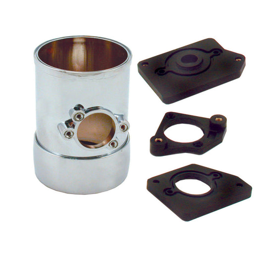 Spectre Air Flow Sensor Mount Air Flow Sensor 3 in W/Collar Chrome - 8705