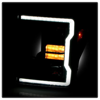 Spyder Signature 20-22 Ford F250/F350 (Halogen) Proj. Headlights - Black (PRO-YD-FS20HALSI-SEQ-BK) SPYDER
