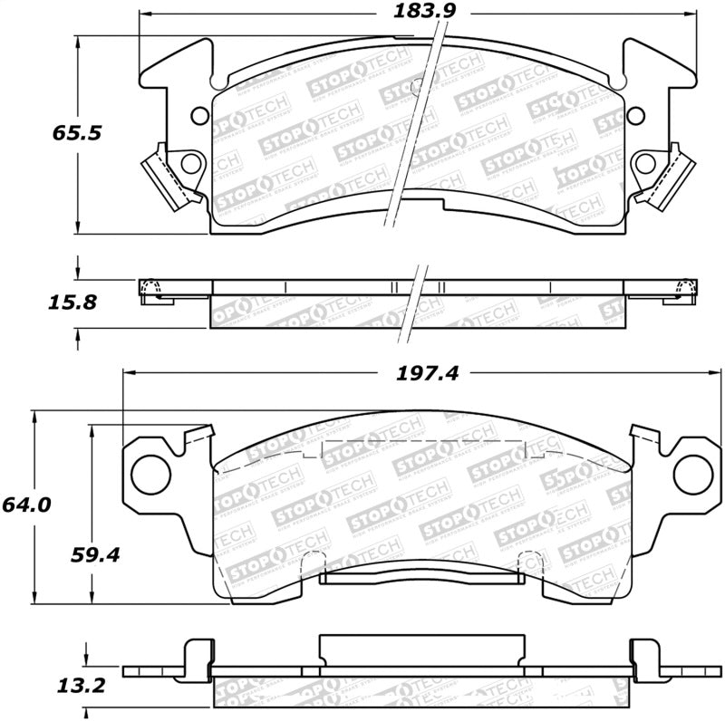 StopTech Premium Ceramic Brake Pads - 308.00520