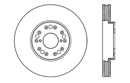 StopTech 93-05 Lexus GS 300/350/400/430/450H / 00-05 IS250/300/350 Front Left Drilled Rotor Stoptech