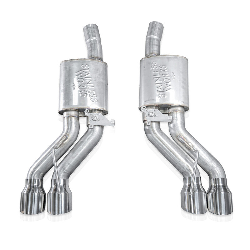 Stainless Works 22-25 Cadillac CT5-V Blackwing Axleback Exhaust - Polished Tips