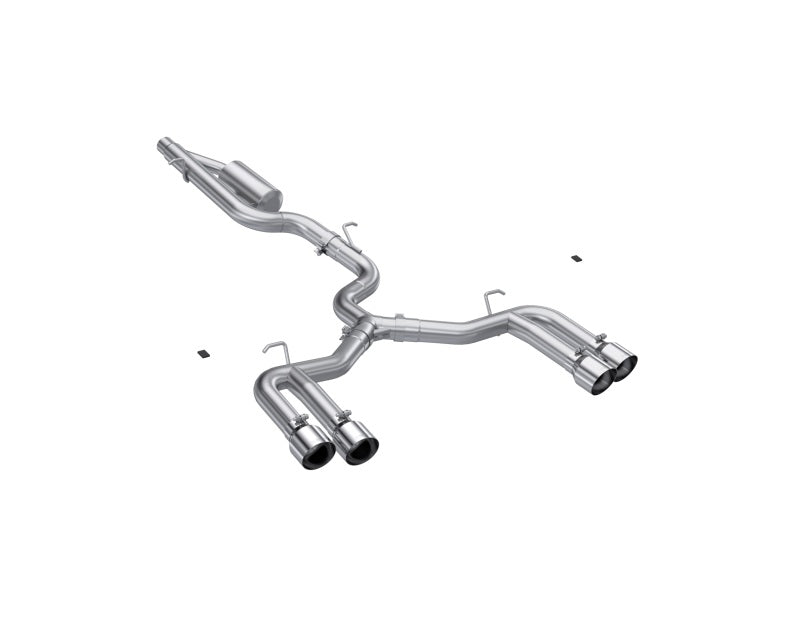 MBRP 22-24 Audi S3 2.0L Armor Pro T304 SS 3in Cat-Back Quad Split Rear Exhaust - Valve Delete MBRP