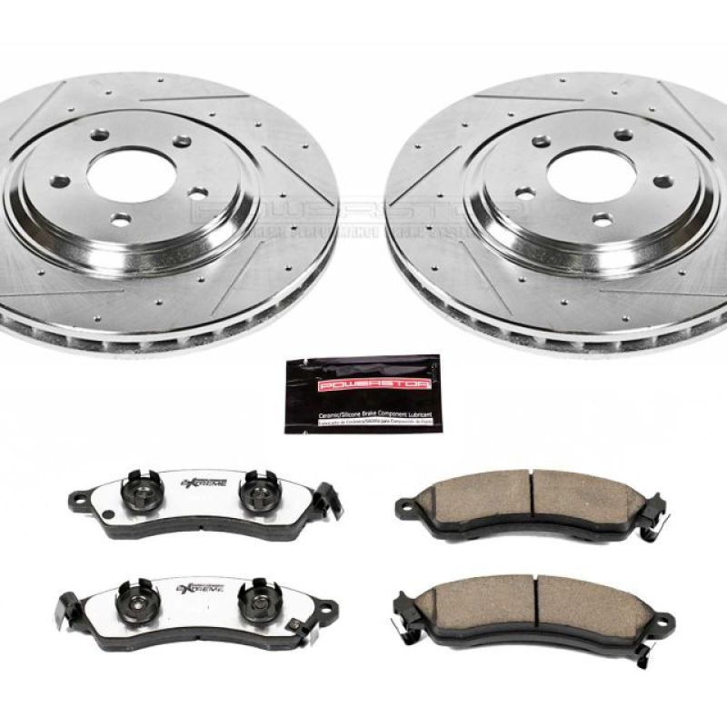 Power Stop 94-99 Ford Mustang Front Z26 Street Warrior Brake Kit PowerStop