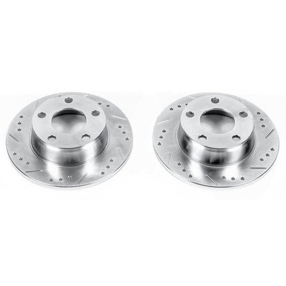 Power Stop 99-04 Audi A6 Quattro Rear Evolution Drilled & Slotted Rotors - Pair PowerStop