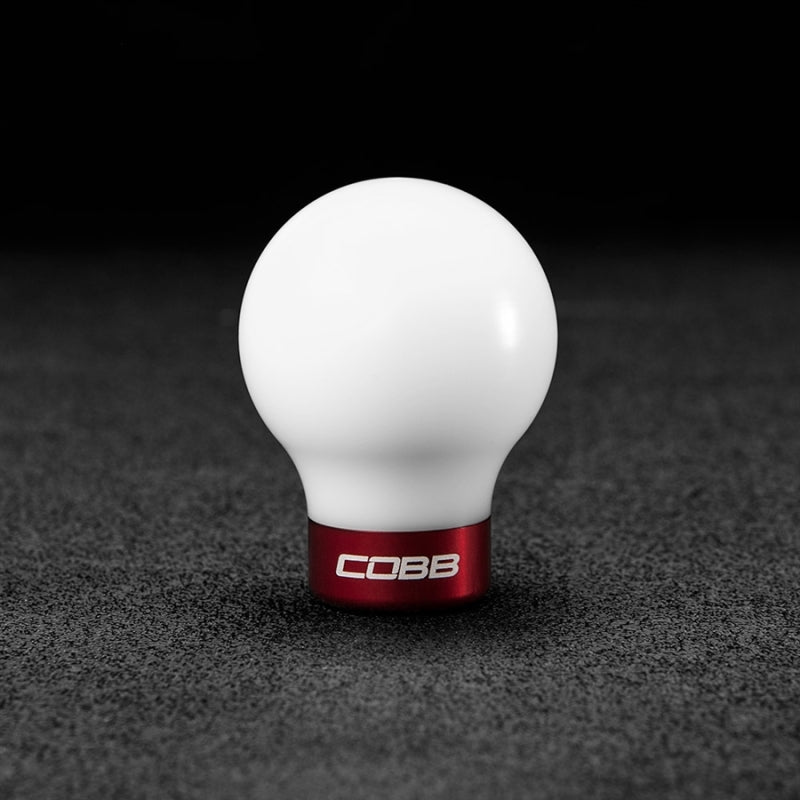 COBB Subaru 6-Speed COBB Shift Knob - White w/Race Red Collar (Non-Weighted) 213350-W-RD