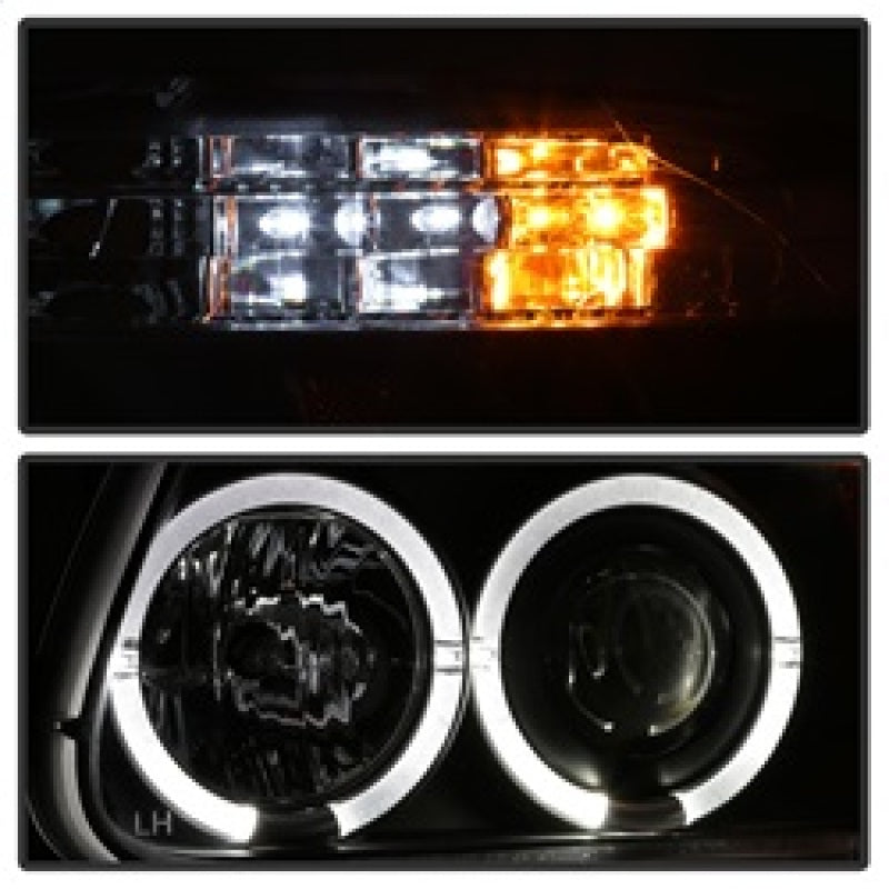Spyder Ford Explorer 95-01 1PC Projector Headlights LED Halo Blk PRO-YD-FEXP95-HL-1PC-BK SPYDER