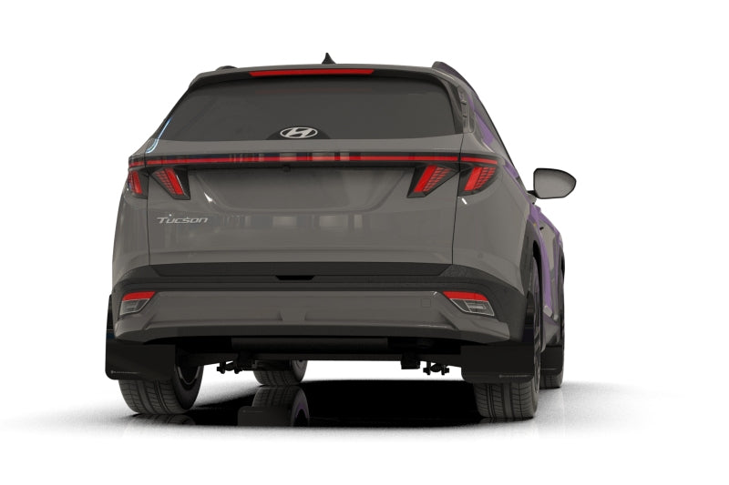 Rally Armor 2025+ Hyundai Tucson (Excl. ICE & XRT) Black UR Mud Flap w/ White Logo
