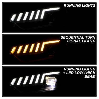 Spyder 13-16 Audi A4/S4 Halogen Model Only High-Power LED Headlights - Black PRO-YD-AA413HALAP-BK SPYDER
