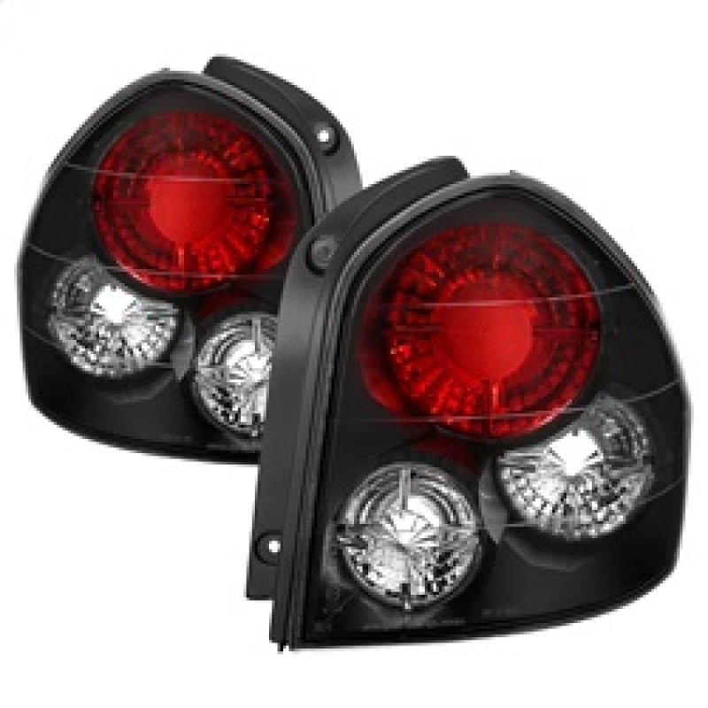 Spyder Hyundai Santa Fe 01-06 (01-04 Model use 3 Bulbs only)Euro Tail Lights Blk ALT-YD-HYSF01-BK SPYDER
