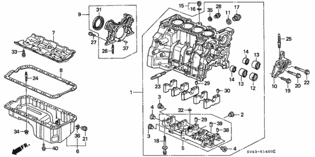 Genuine OEM Honda Oil Pan Gasket 4cyl 90-97 / Prelude 92-96 (11251-P0A-000) X1